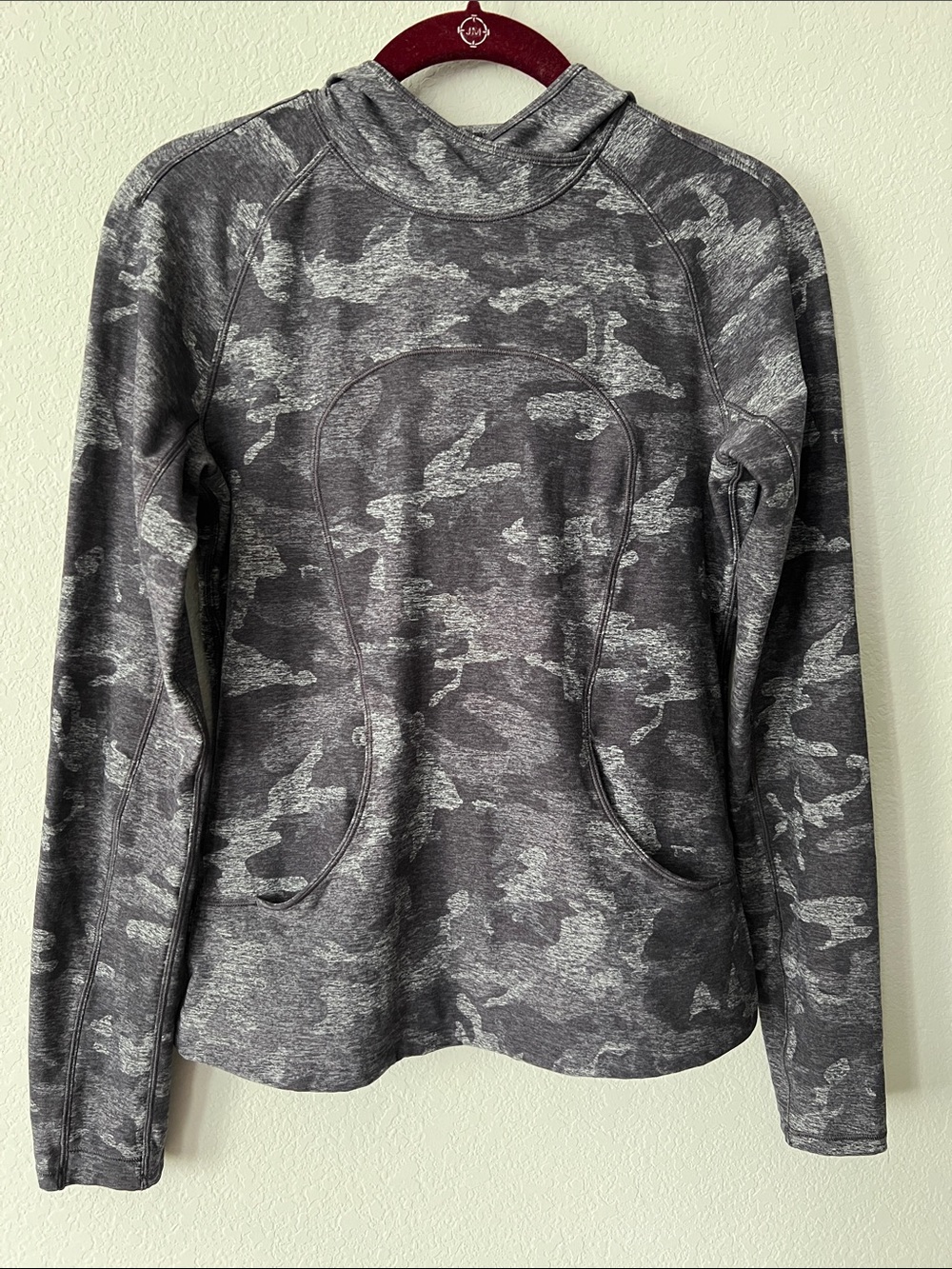 Lululemon On Repeat Rulu Hoodie Incognito Camo HTR Black Size 6